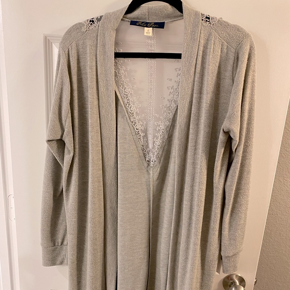 Grey Long Cardigan